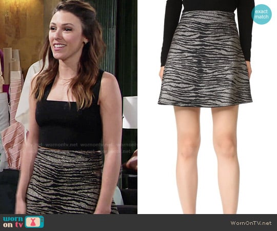 A.L.C. Alonso Skirt worn by Chloe Mitchell (Elizabeth Hendrickson) on The Young and the Restless