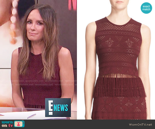 A.L.C. Tucker Fringed Top worn by Catt Sadler on E! News