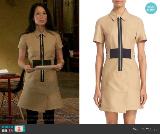 Alexander Wang Cotton Safari Dress worn by Joan Watson (Lucy Liu) on Elementary