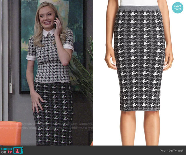 Alice + Olivia Delphie Skirt worn by Abby Newman (Melissa Ordway) on The Young and the Restless