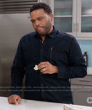 Andre’s denim shirt with zip pocket on Black-ish