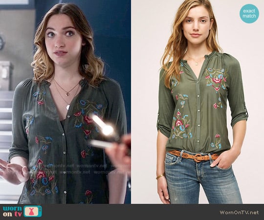 Tiny Lazuli Embroidered Top worn by Jesse Wells (Violett Beane) on The Flash