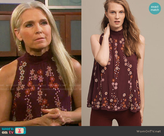 Floreat Daisy Chain Blouse worn by Jennifer Horton (Melissa Reeves) on Days of our Lives
