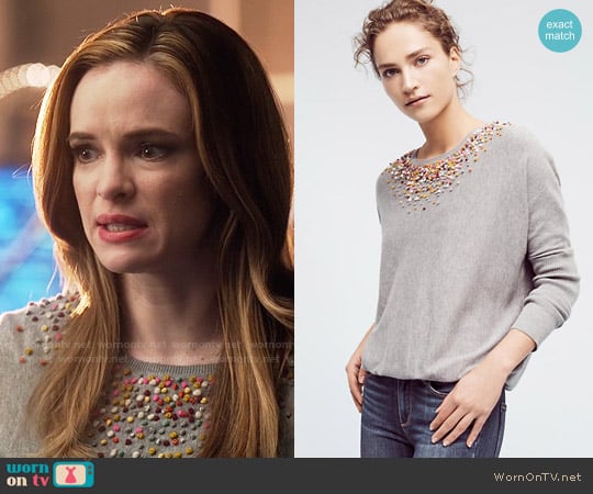 Knotted Confetti Pullover from Anthropologie worn by Caitlin Snow (Danielle Panabaker) on The Flash