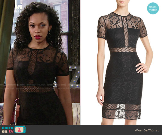 Bailey 44 Want to Be Lace Dress worn by Hilary Curtis (Mishael Morgan) on The Young and the Restless