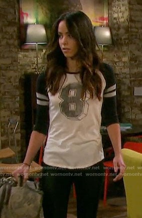 Ciara’s 8 varsity tee on Days of our Lives