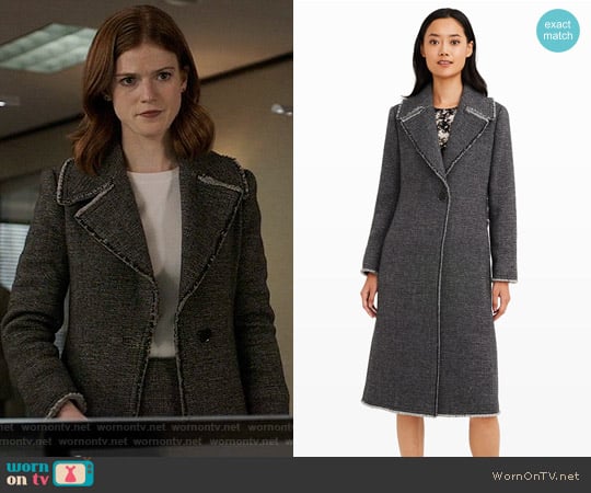 Club Monaco Jelise Coat worn by Maia Rindell (Rose Leslie) on The Good Fight