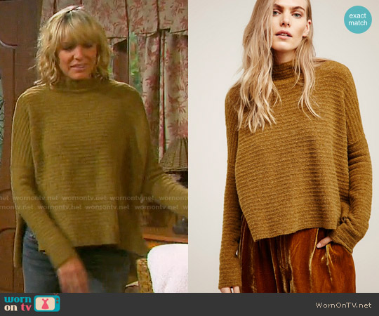Arctic Fox Sweater in Moss by worn by Nicole Walker (Arianne Zucker) on Days of our Lives