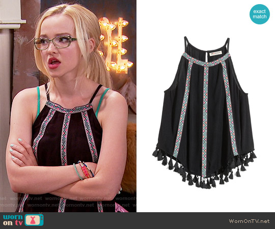 H&M Camisole Top with Fringe worn by Liv Rooney (Dove Cameron) on Liv and Maddie