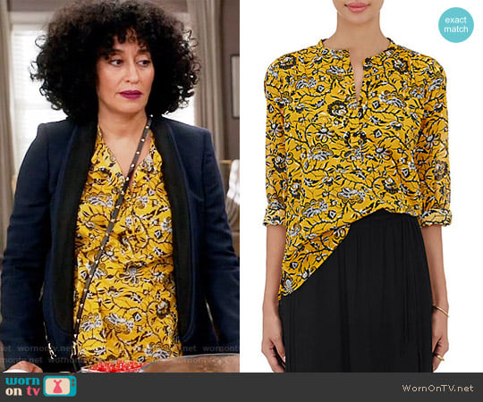 Etoile Isabel Marant Amaria Voile Blouse worn by Rainbow Johnson (Tracee Ellis Ross) on Black-ish