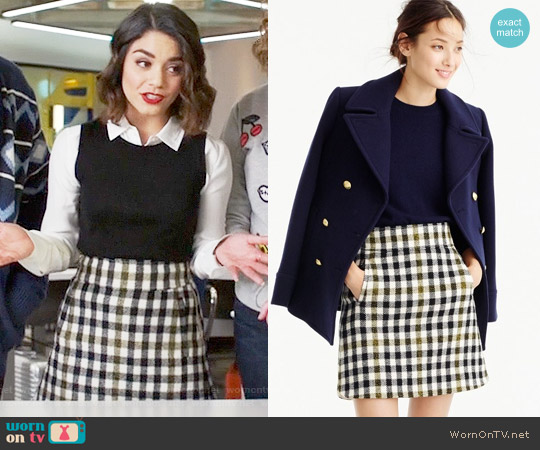 J.Crew Mini Skirt in Oxford Check worn by Emily Locke (Vanessa Hudgens) on Powerless