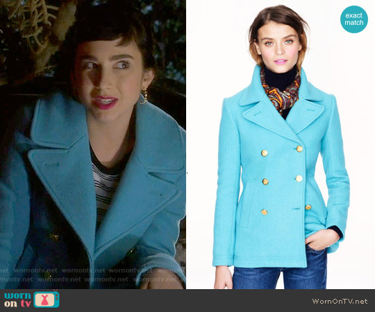 J.Crew Majesty Peacoat worn by Mandy Baxter (Molly Ephraim) on Last Man Standing