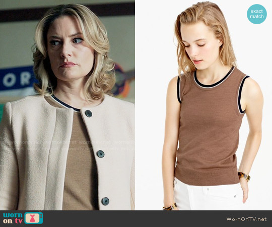 J.Crew Tipped Jackie Shell in Hickory Navy worn by Alice Cooper (Mädchen Amick) on Riverdale