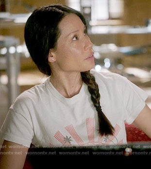Joan’s graphic t-shirt on Elementary