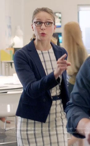 Kara’s white checked dress on Supergirl