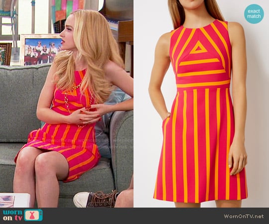 Karen Millen Striped Dress worn by Liv Rooney (Dove Cameron) on Liv and Maddie