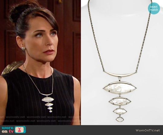 Kendra Scott Morris Bib Necklace worn by Quinn Fuller (Rena Sofer) on The Bold and the Beautiful