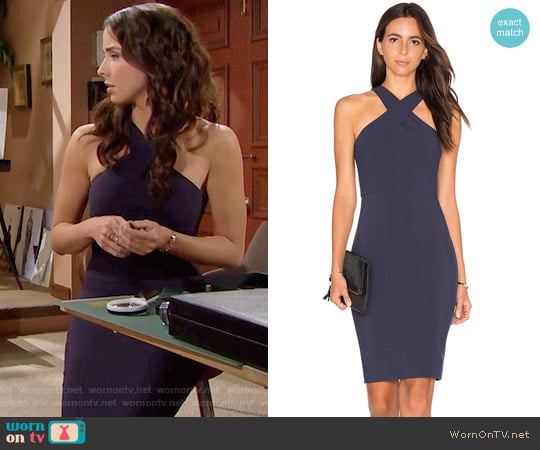 Likely Carolyn Dress in Navy worn by Ivy Forrester (Ashleigh Brewer) on The Bold and the Beautiful
