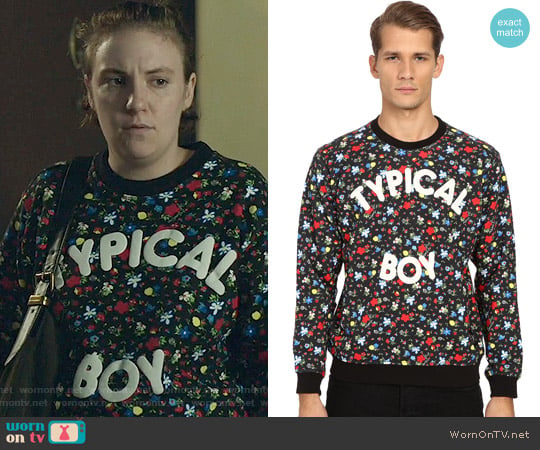 Love Moschino Mens Typical Boy Sweatshirt worn by Hannah Horvath (Lena Dunham) on Girls
