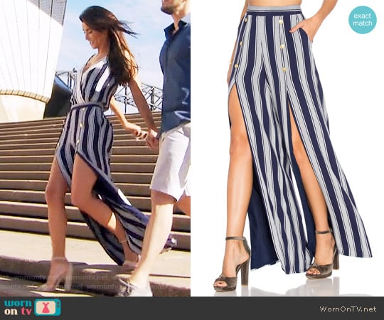 Lovers + Friends Farewell Slit Pants worn by Steffy Forrester (Jacqueline MacInnes Wood) on The Bold and the Beautiful
