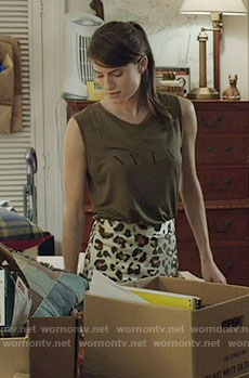Marnie’s NY / LA top and leopard print skirt on Girls