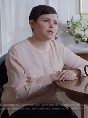 Mary’s pink blouse with front pockets on Once Upon a Time