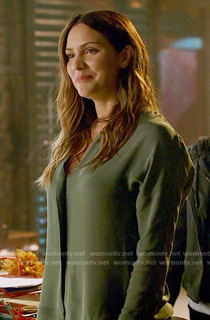 Paige’s green blouse on Scorpion