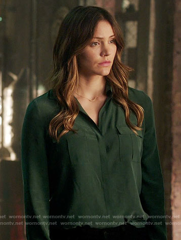 Paige’s green blouse on Scorpion