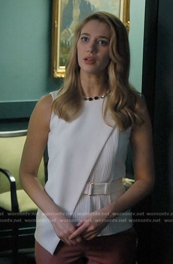 Petra’s white pleated top on Jane the Virgin