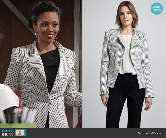 Rachel Zoe Carine Blazer worn by Hilary Curtis (Mishael Morgan) on The Young and the Restless