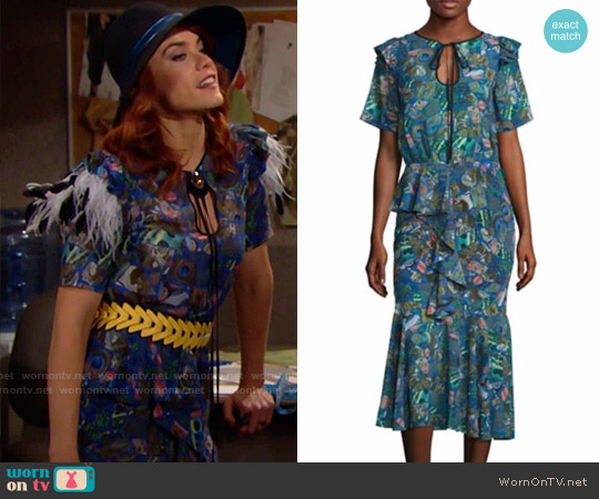 Romance was Born Hallmark Frill Dress worn by Sally Spectra (Courtney Hope) on The Bold and the Beautiful
