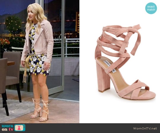 Steve Madden Christey Sandals worn by Gabi Diamond (Emily Osment) on Young and Hungry