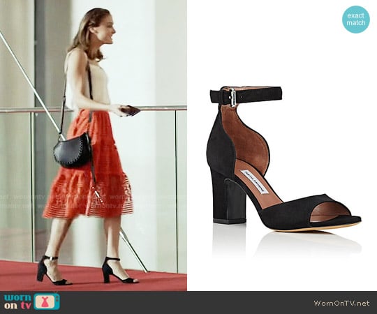 Tabitha Simmons Jerry Sandals worn by Megan Morrison (Christine Evangelista) on The Arrangement