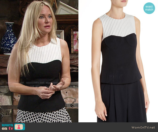 Tibi Cecil Top worn by Sharon Newman (Sharon Case) on The Young and the Restless