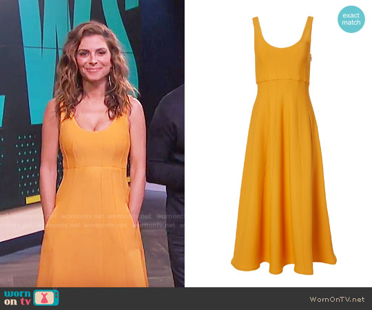 Tibi Corset Structured Midi Dress worn by Maria Menounos on E! News