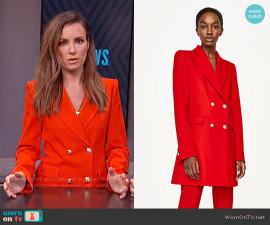 Zara Double Breasted Jacket worn by Catt Sadler on E! News