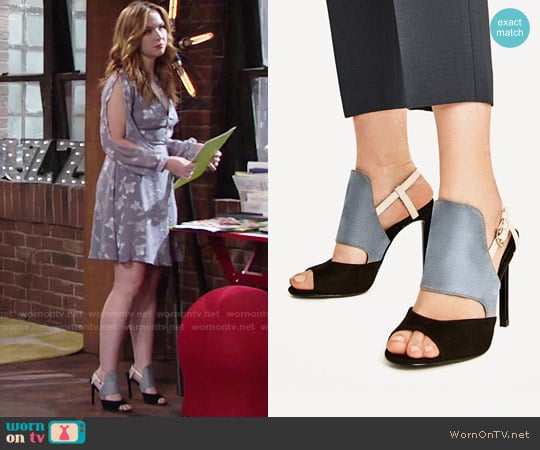 Zara Three Toned High Heeled Sandals worn by Mariah Copeland (Camryn Grimes) on The Young and the Restless
