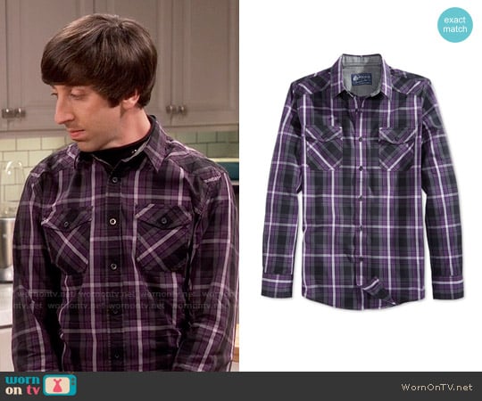 American Rag Entrekin Plaid Shirt worn by Howard Wolowitz (Simon Helberg) on The Big Bang Theory