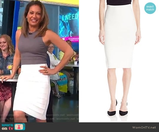 Bcbgmaxazria Leger Mid-Length Pencil Skirt worn by Ginger Zee on Good Morning America