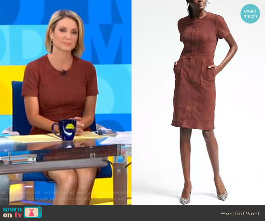Banana Republic Suede Dress worn by Amy Robach on Good Morning America
