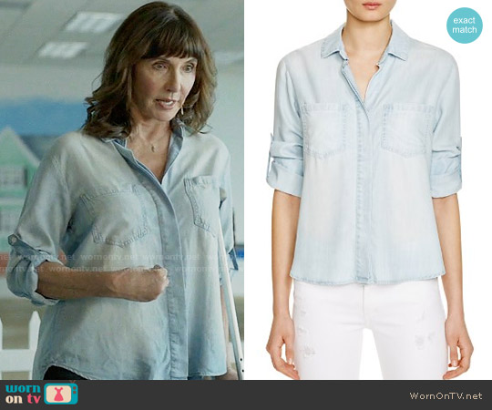 Bella Dahl Split Back Button-Down Chambray Shirt worn by Gail Klostermann (Mary Steenburgen) on Last Man On Earth
