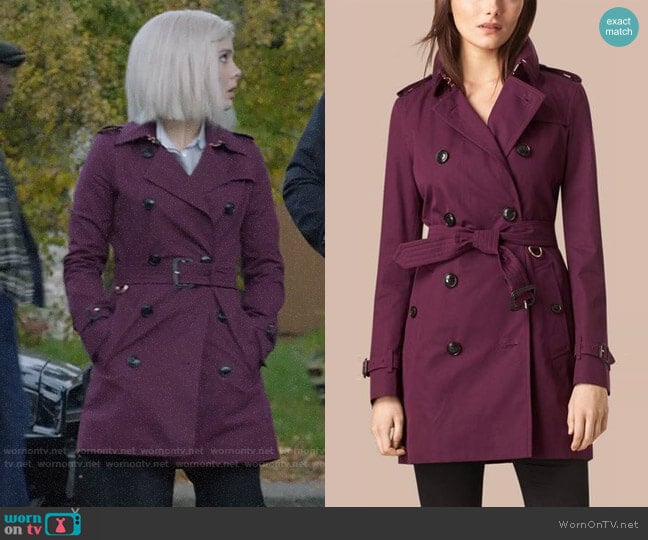 Burberry Lightweight Cotton Gabardine Trench Coat worn by Liv Moore (Rose McIver) on iZombie