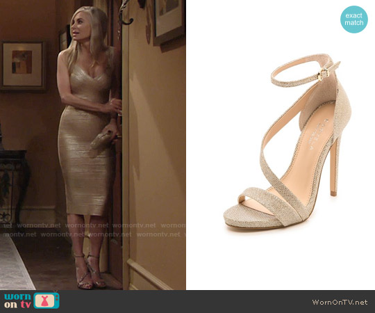 Carvela Kurt Geiger Gosh Asymmetrical Sandals worn by Ashley Abbott (Eileen Davidson) on The Young and the Restless