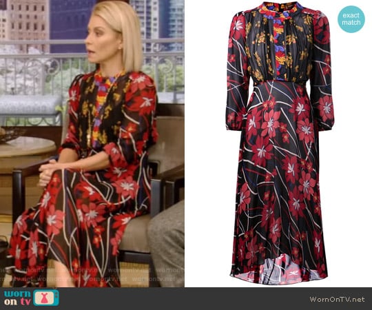 Duro Olowu Floral Print Dress worn by Kelly Ripa on Live with Kelly and Mark
