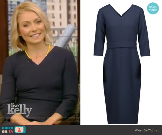 Goat Bentley Wool-Crepe Dress worn by Kelly Ripa on Live with Kelly and Mark