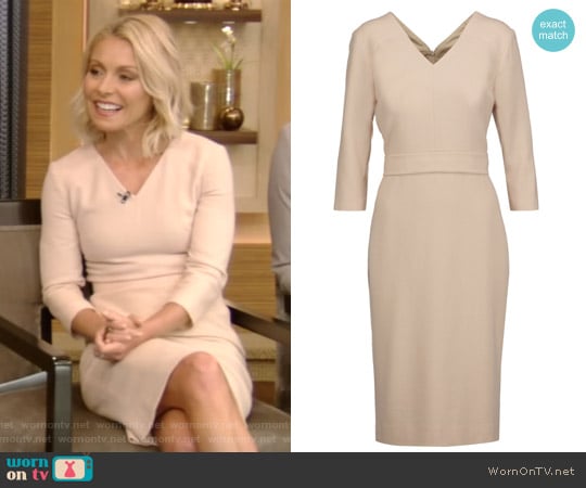 Goat Bentley wool-crepe dress worn by Kelly Ripa on Live with Kelly and Mark