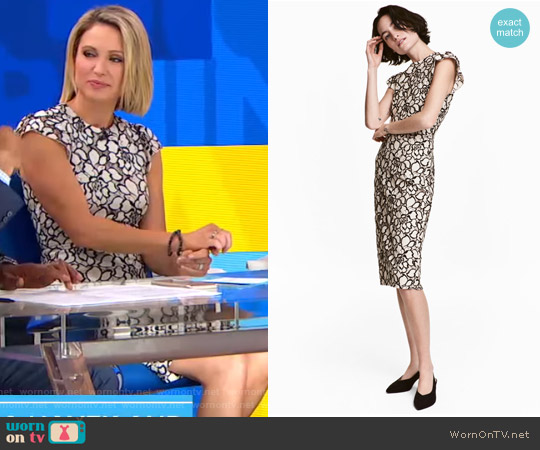 H&M Jacquard-weave Dress worn by Amy Robach on Good Morning America