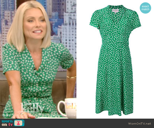 Harley Viera Newton Floral Print V-Neck Dress worn by Kelly Ripa on Live with Kelly and Mark