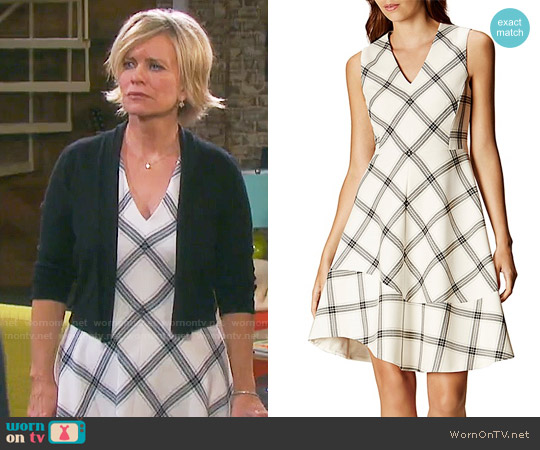Karen Millen Check Print Dress worn by Kayla Brady (Mary Beth Evans) on Days of our Lives