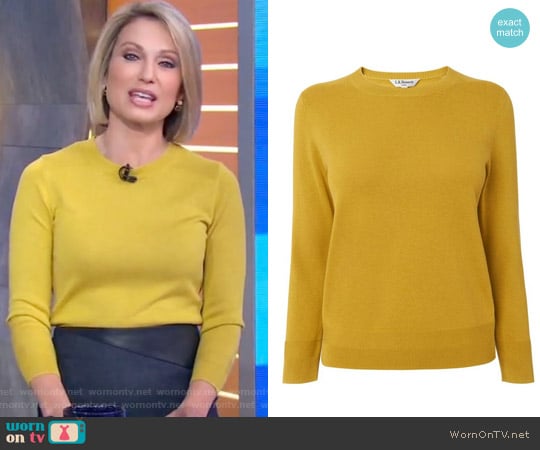 L.K. Bennett Maisy Sweater worn by Amy Robach on Good Morning America